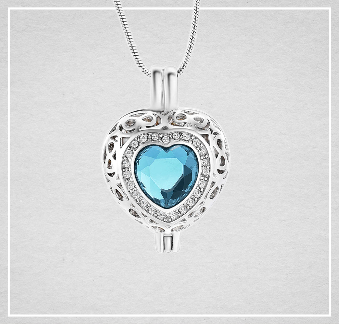 Heart Locket Cremation Jewelry- March - Heartland Cremation & Burial ...