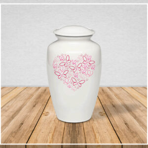 Pink Butterfly Full Capacity Urn