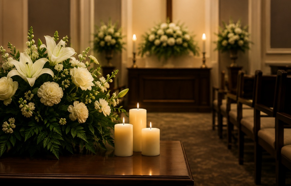 Traditional funeral service setting offering comfort and lasting memories at funeral homes Kansas City, MO.